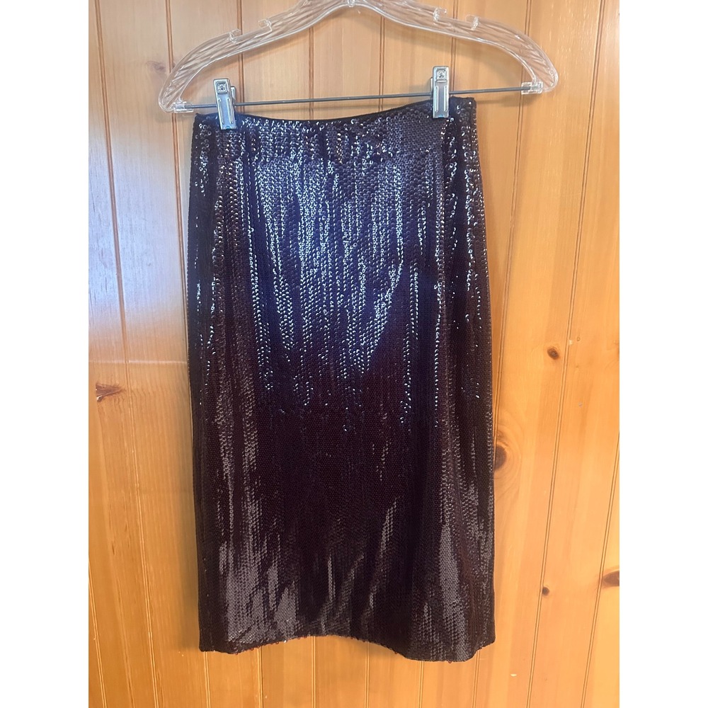 J.Crew Collection Brown Glam Holiday‎ Sequin Pencil Skirt 00 Lined Back Vent